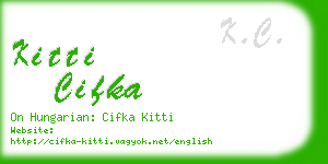 kitti cifka business card